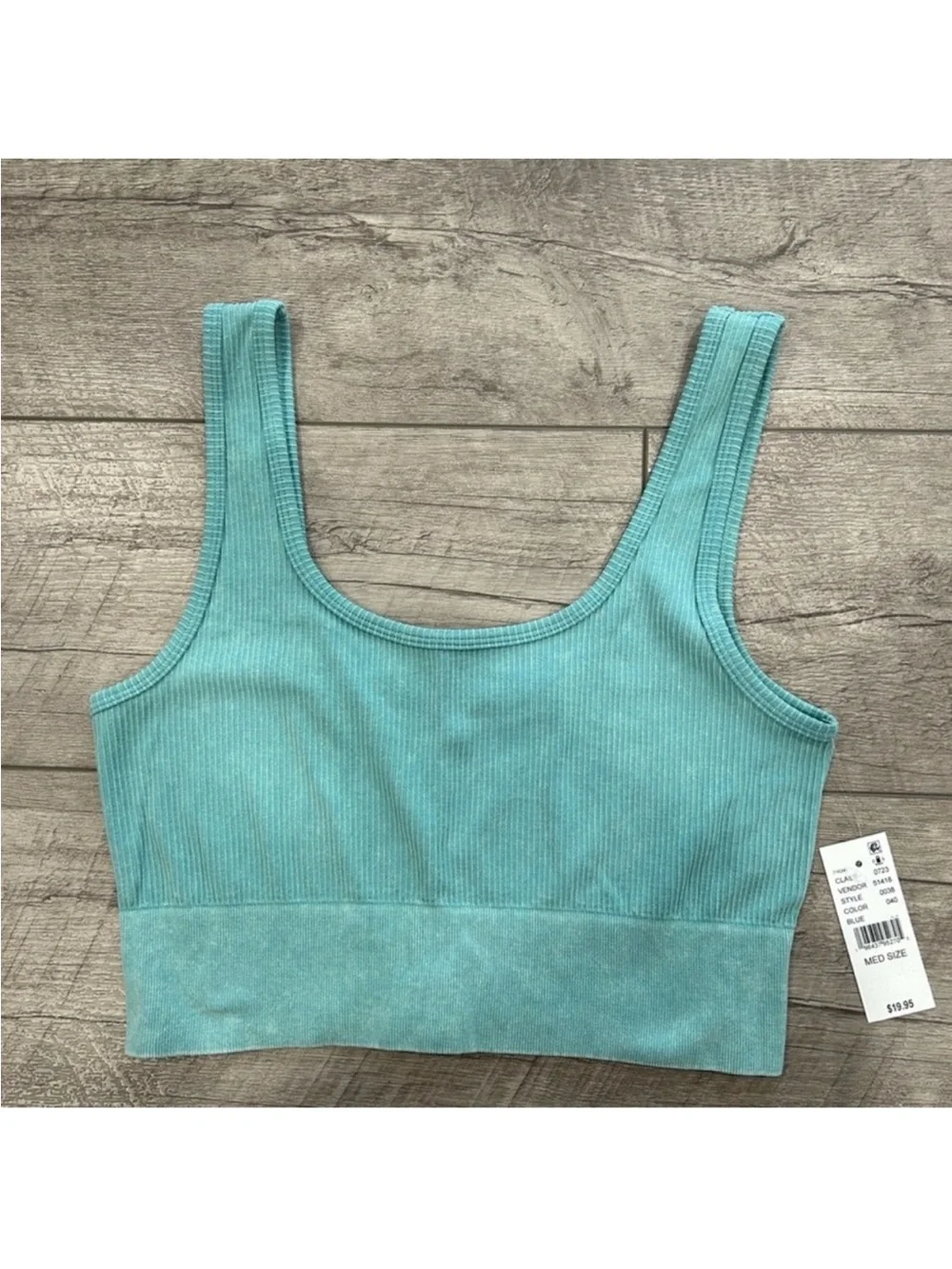 PacSun Blue Ribbed Bra